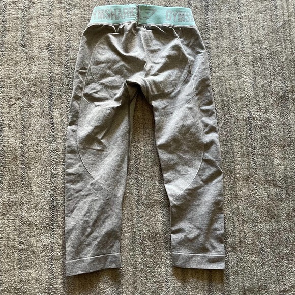 Gymshark Flex Low Rise Gray Aqua Blue Spandex XS Leggings - Picture 5 of 6